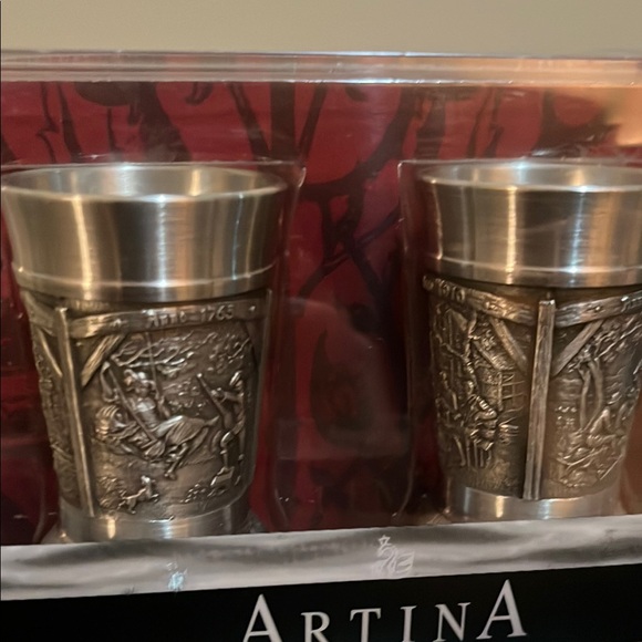 Artina Pewter Shot Glass Set-new in box! - Picture 2 of 7